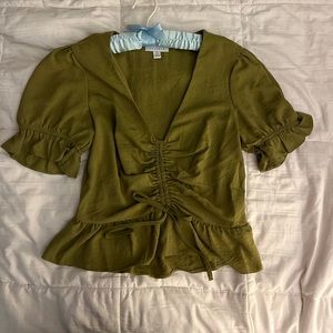Topshop Green Shirt. Size US 4. Excellent, pre-owned condition.